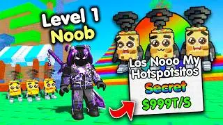 Starting Over as NOOB with OP SECRET in Climb Staircase For Brainrots! (Roblox)