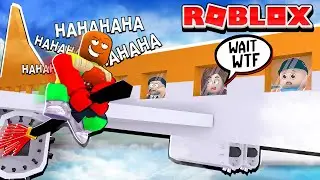 Broomstick Trolling At A Roblox Airport