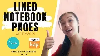 How To Create Lined Composition Notes Pages Using Canva | KDP Low Content Book Ideas