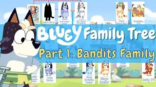 BLUEY FAMILY TREE Part 1:Bandit Heeler Family Member Names,Details & Estranged Relatives Easter Eggs