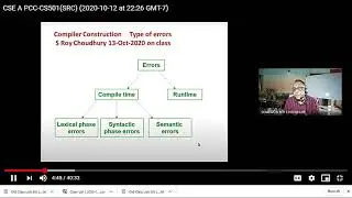 Error types in Compiler design, like lexical, syntax, semantic , logical 13-Oct-20 online pptindesrp