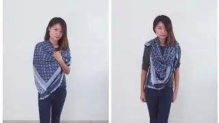 How to wear Louis Vuitton monogram Shawl