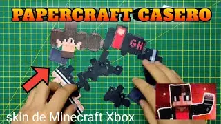 cómo hacer un nuevo skin de Minecraft Papercraft caseros 83% hecho de papel. manuelcraft