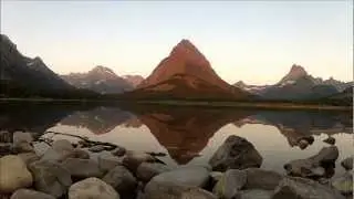 Many Glacier sunrise (reflective lake) (8-8-12)