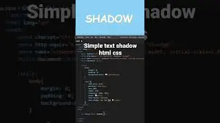 How to add text shadow html css