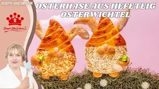 Easter bunny made from yeast dough - Easter gnome - #Silkeswelt