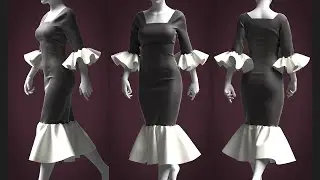 Mermaid Dress Tutorial for Beginners - Clo3D/Marvelous Designer