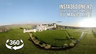 Insta360 OneX2 in SelfieStick Mode under Mavic Air 2 (360)