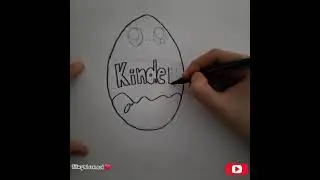 Come disegnare un uovo Kinder kawaii facile /How to draw a kawaii Kinder egg.