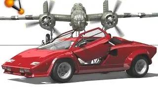 BeamNG.Drive Mod : Lamborghini Countach LP500 (Crash test) PC Only Video