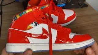 Review *AIR JORDAN 1 MID BARCELONA SWEATER RED PATENT