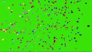 2020 to 2021 Transition Confetti Effect Green Screen