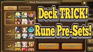 We Missed THE BEST PART of the UPDATE!! Rune Pre-sets Deck Recommendation Trick! Summoners War