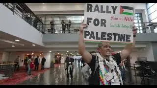 Bishops, delegates join rally for Palestine at General Conference