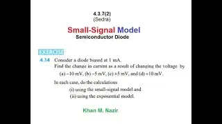 (E)EDC(S) Exe 4.14 || Small Signal Model of Diode