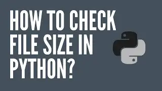 How to check file size in Python?