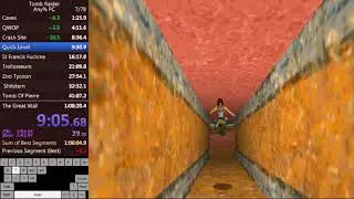 Tomb Raider 1 Glitched Speedrun 1.05.47  (RTA)
