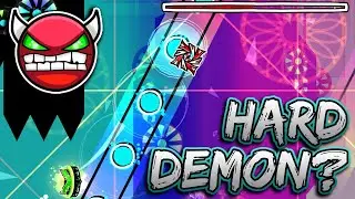 I finally beat a HARD DEMON in geometry dash!!