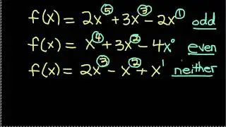 Even and Odd Functions (It's Simple!)