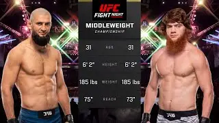 Khamzat Chimaev vs Sharaputdin Magomedov Full Fight - UFC 5 Fight Night