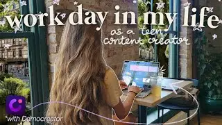 productive WORK DAY IN MY LIFE as a content creator (with Democreator) ✨️