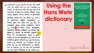 How to properly use the Hans Wehr dictionary