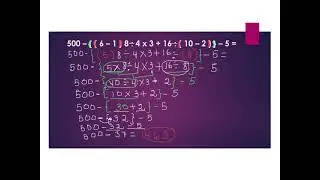 Operaciones indicadas con multiplicaciones , divisiones y signos de agrupación.