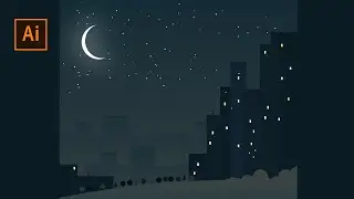 City Lights Artwork - Adobe Illustrator Tutorial