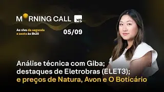 Análise técnica com Giba; destaques de Eletrobras (ELET3); preços de NATURA, AVON e O BOTICÁRIO