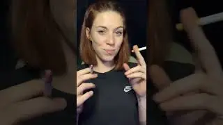 Smoking girl 2 at once cigarette