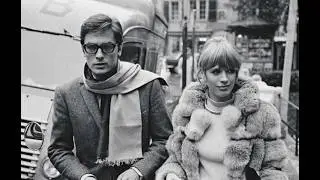 Alain Delon Marianne Faithfull 1967 On the Set of The Girl on a Motorcycle