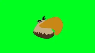 Angry bird (Mighty Eagle) dancing green screen