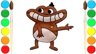 Как Нарисовать ШЕРИФА ДЖЕФФА / HOW To Draw SHERIFF TOADSTER FROM Garten of Banban