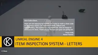Unreal Engine 4 - Item Inspection System - Letters