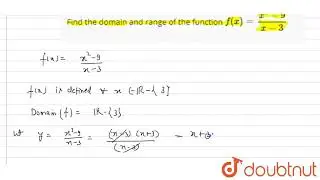 Find the domain and range of the function `f(x)=(x^(2)-9)/(x-3)`