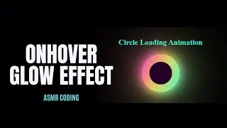 Circle Glow Loading Animation | html css | 