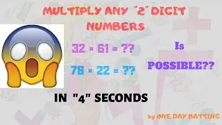 Fast Math TRICK to MULTIPLY ANY "2" DIGIT NUMBERS BY   ODB TUTORIAL