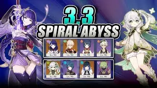 Raiden (Nerfed ver.) & C0 Nahida | No Geo - 3.3 Spiral Abyss | Genshin Impact