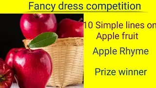 #10lines #Apple #Fancydress//Simple lines on Apple fruit for fancy dress competition//Apple rhyme