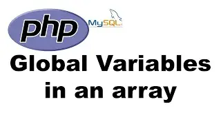 PHP global variables in an array