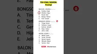 TIU CPNS/SEKDIN - ANALOGI #cpns #cpns2021 #cpns2024 #cpnsindonesia #cpns_2023 #sekdin #snbt2024