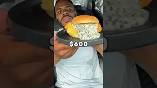$60 Vs $600 Fish Sandwich 🤯😳.. #shorts #caviar #fishsandwich