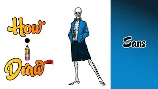 How I Draw SANS from UNDERTALE | ** how to draw sans art lessons drawing tutorials **