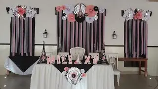 Decoración 15 años temática paris #scrapbookcreativo #scrapbooking