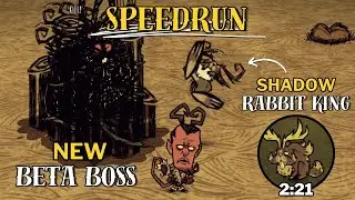 NEW BETA BOSS!! Rabbit King in 2 minutes Speedrun (WR, Unseeded) - Don't Starve Together