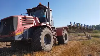 КИРОВЕЦ К-744 Р2 / Осенняя вспашка 8-ми корпусным оборотным плугом Kverneland