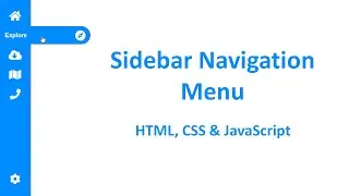Side Navigation Menu in HTML CSS JavaScript | Sidebar navigation | sidebar menu HTML