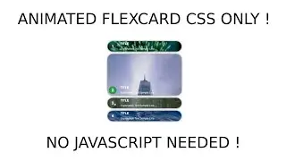How To Create a Stunning Flexbox Image Cards with CSS ONLY | Expandable Image Card | NO JAVASCRIPT !
