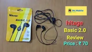 hitage Basic 2.0 | Wired Earphone | Unboxing | Review | With 3.5mm Jack | Price: ₹ 70