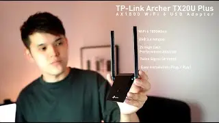 TP Link Archer TX20U Plus WiFi 6 USB Adapter - 2x High Performance Antenna